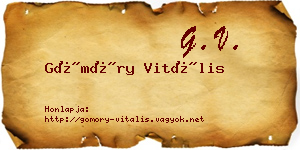 Gömöry Vitális névjegykártya